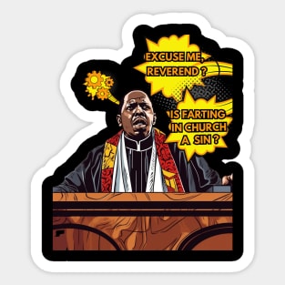 Reverend questions Sticker